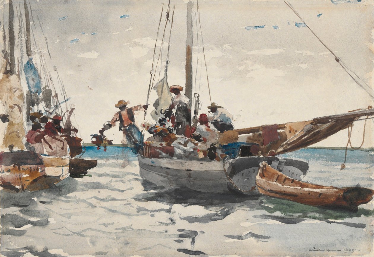 Market Scene, Nassau tekijältä Winslow Homer