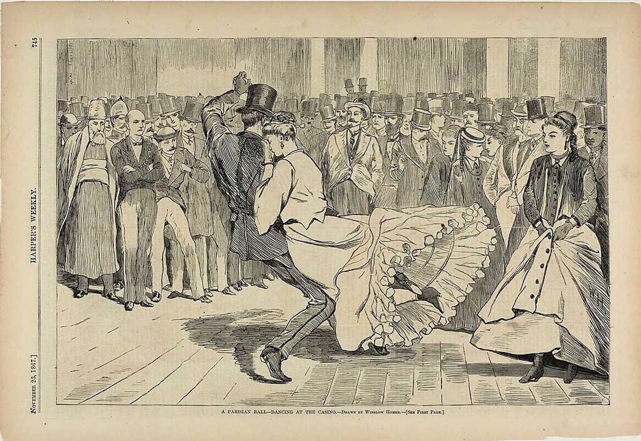 Pariisilainen tanssiaiset kasinolla tekijältä Winslow Homer