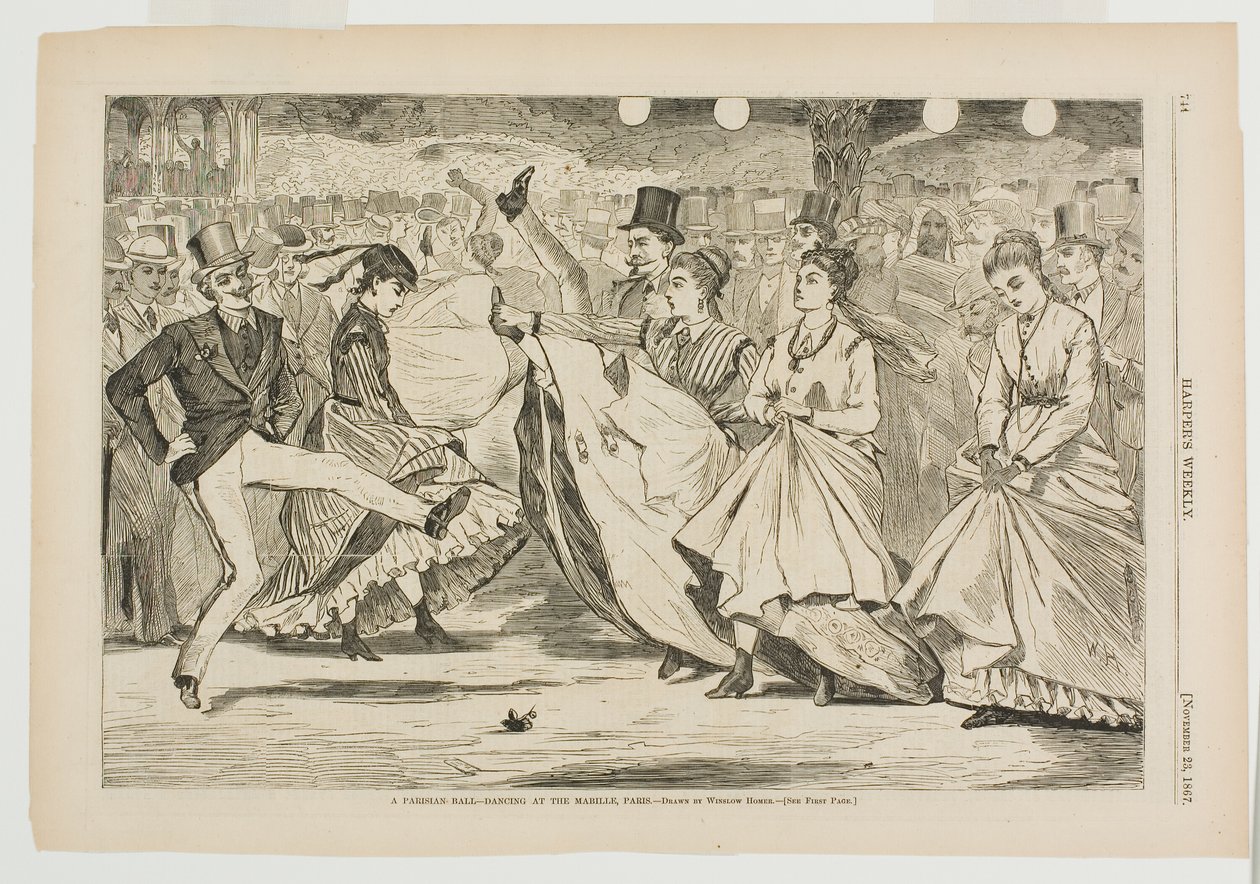 Pariisilainen tanssiainen Mabille-ravintolassa, Pariisi tekijältä Winslow Homer