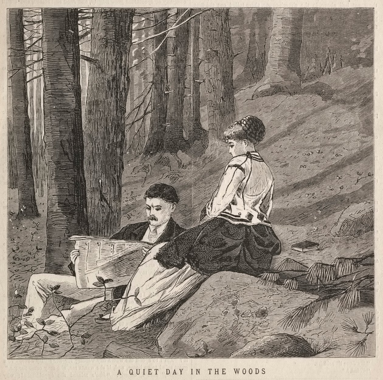 Hiljainen päivä metsässä, 1870. tekijältä Winslow Homer