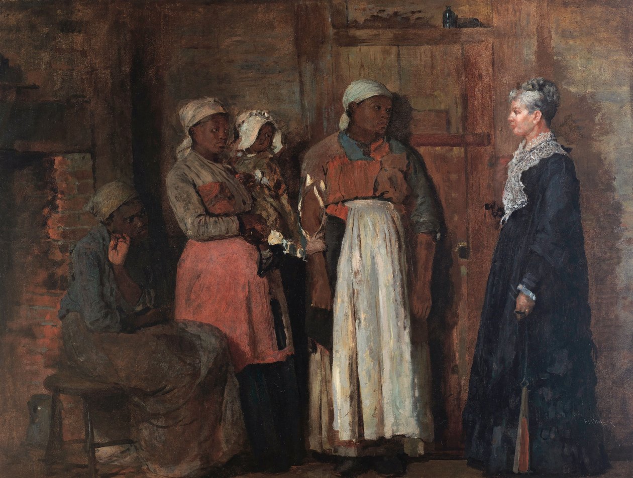 Vanhan emännän vierailu tekijältä Winslow Homer