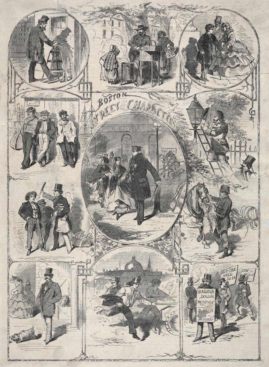 Boston Street Characters, 1859. tekijältä Winslow Homer