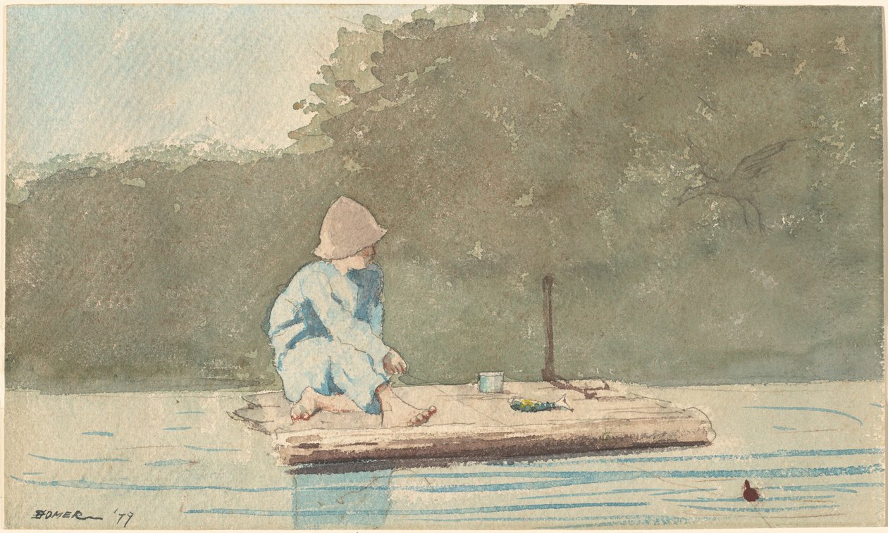 Poika lautalla, 1879. tekijältä Winslow Homer