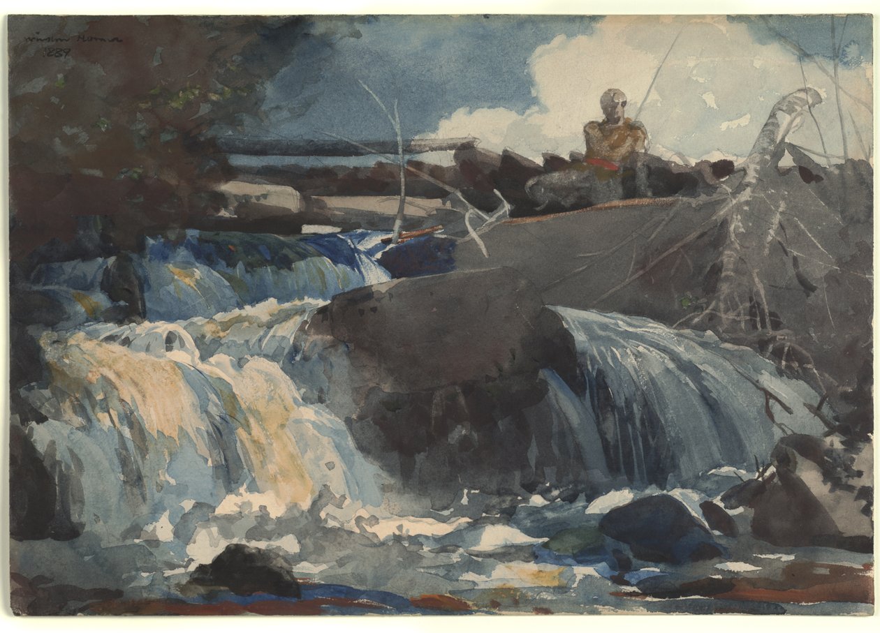 Casting in the Falls tekijältä Winslow Homer