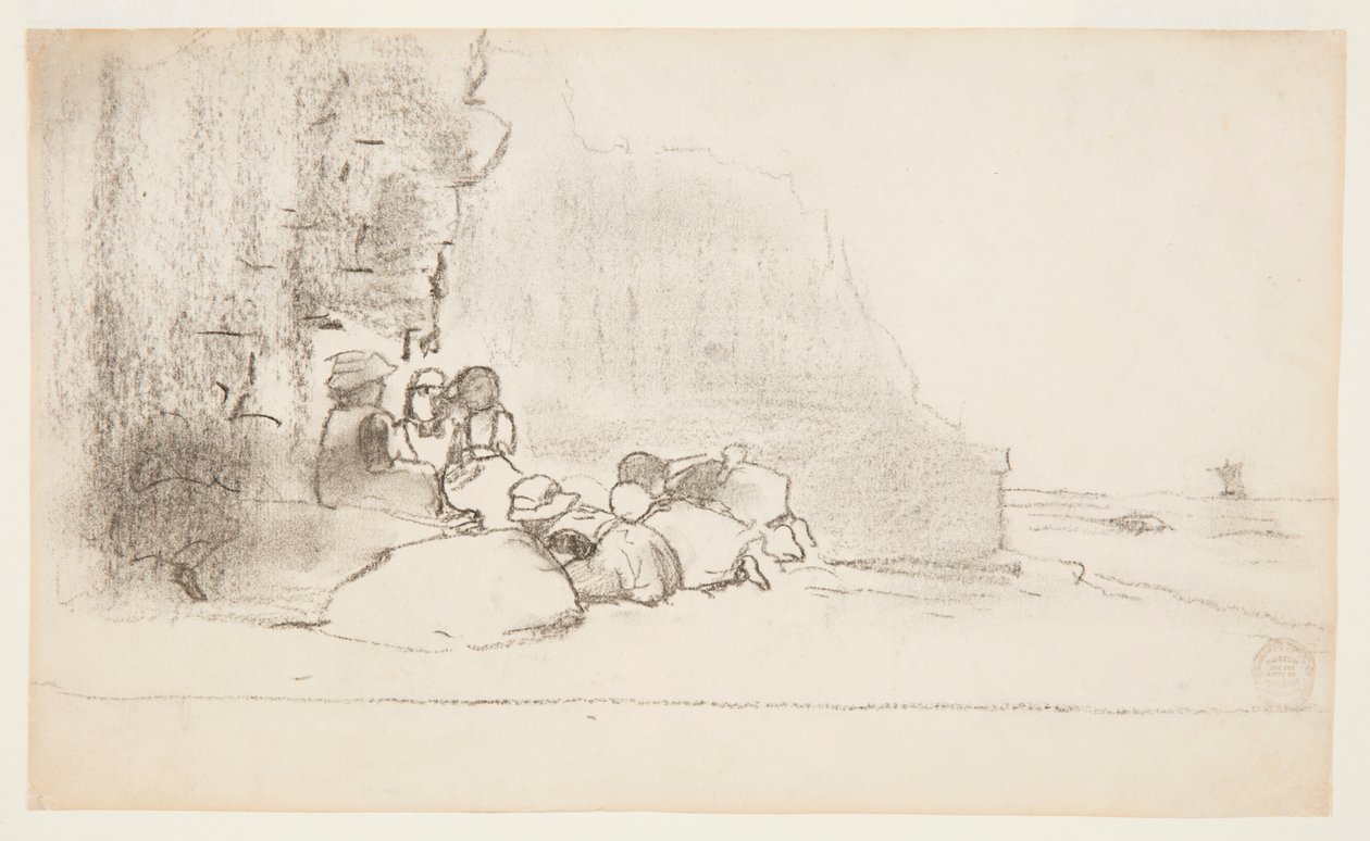 Lapset leikkivät meren rannalla, Cullercoats, Englanti tekijältä Winslow Homer