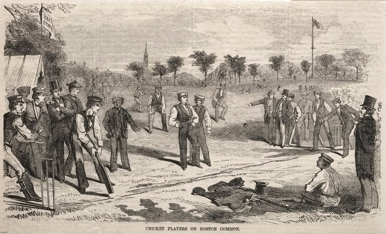 Krikettipelaajat Boston Commonissa, 1859. tekijältä Winslow Homer