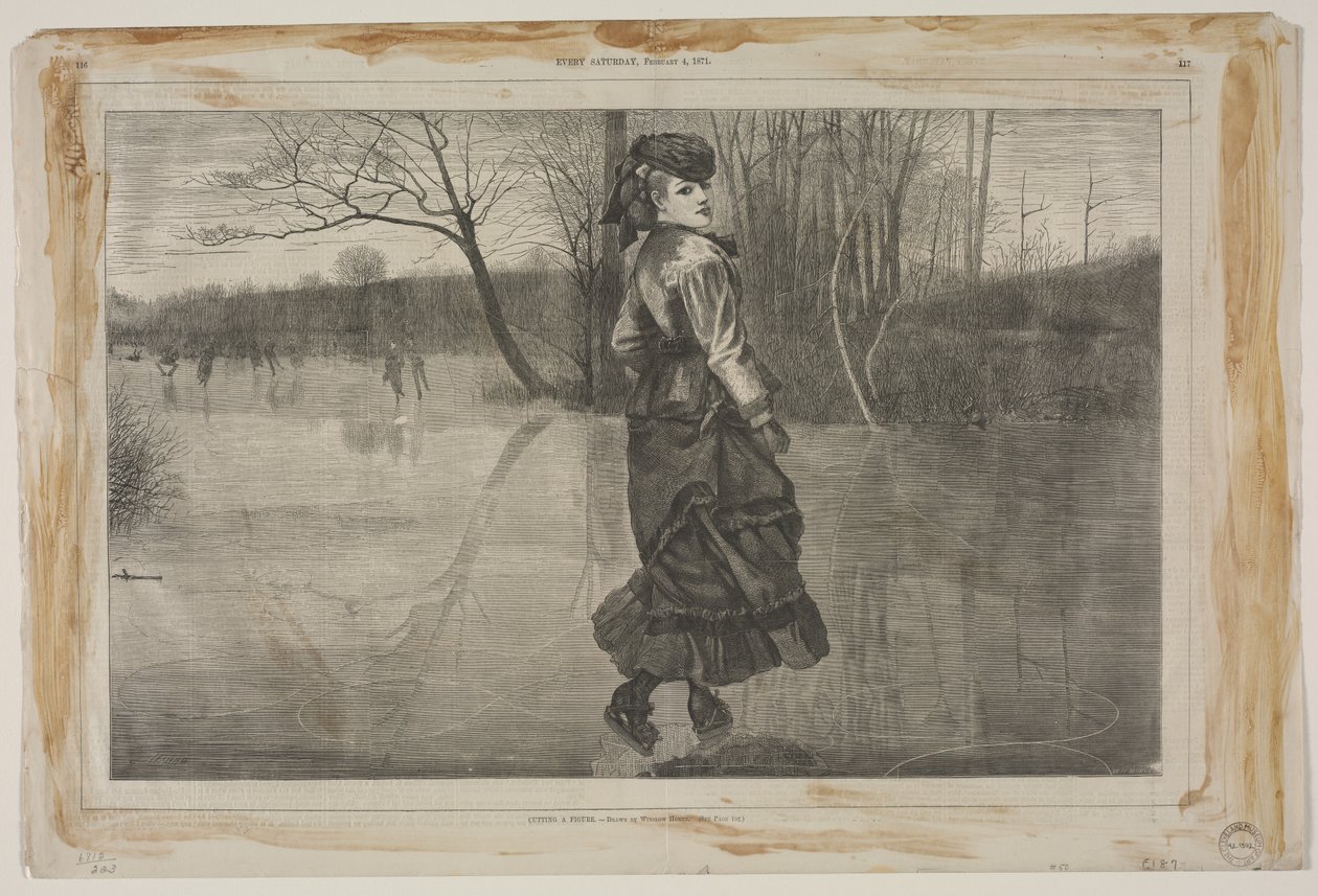 Figuuria leikkaamassa, 1871. tekijältä Winslow Homer