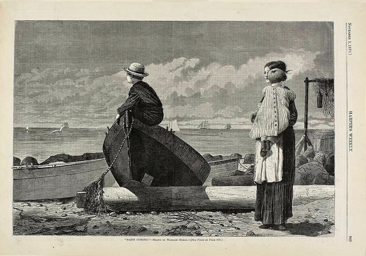 "Isä on tulossa!" tekijältä Winslow Homer