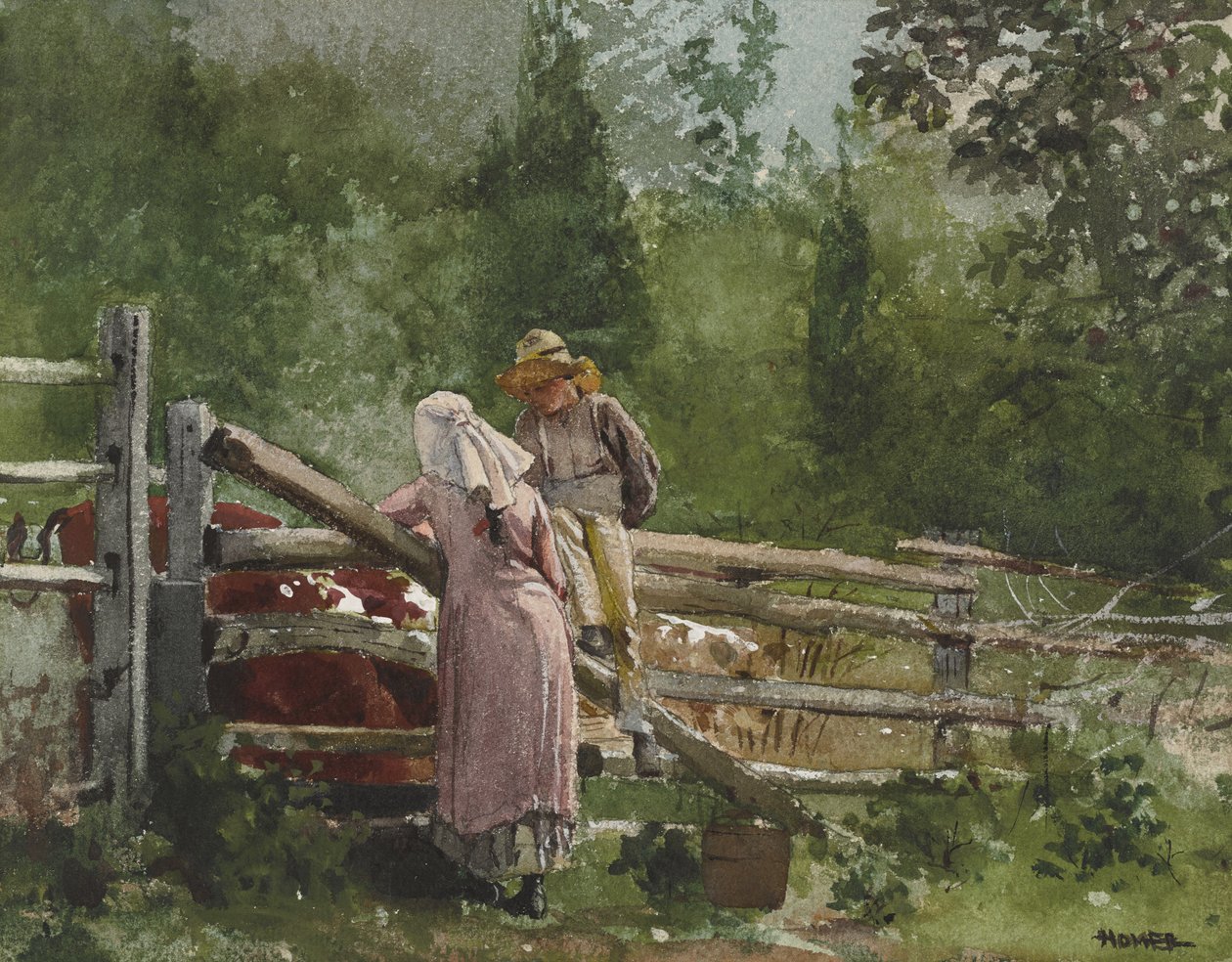 Ruokintaaika, 1878 tekijältä Winslow Homer