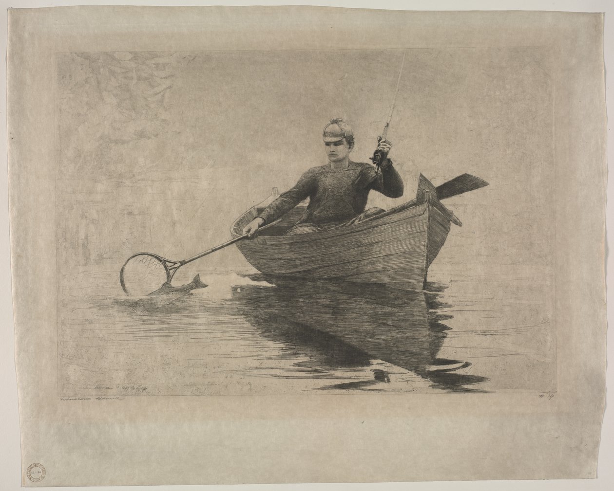 Perhokalastus. tekijältä Winslow Homer