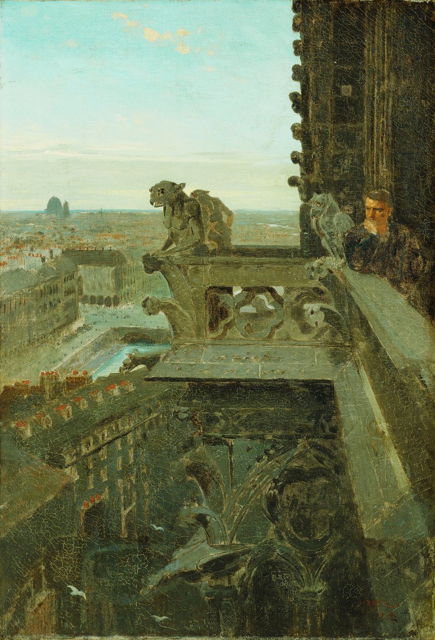 Gargoyles Notre Damessa, 1867 tekijältä Winslow Homer