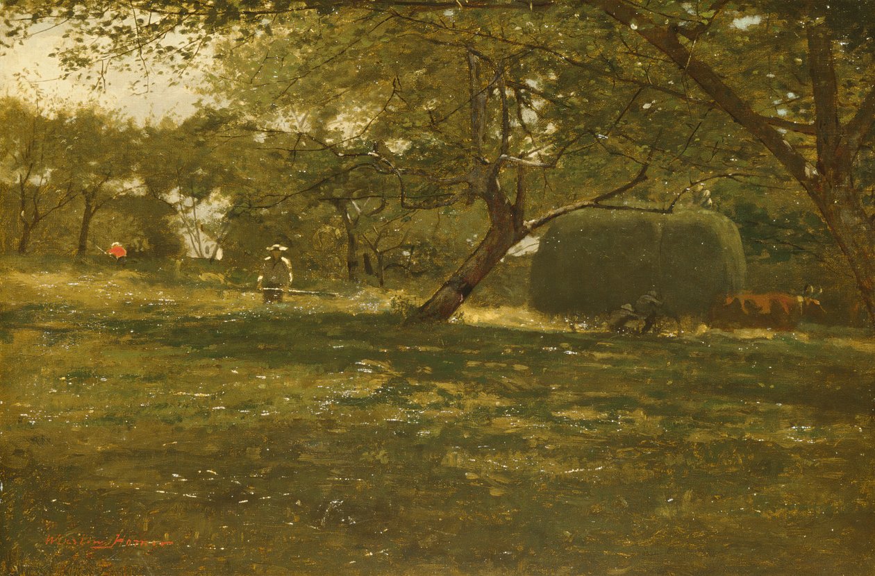 Harvest Scene, n. 1873. tekijältä Winslow Homer