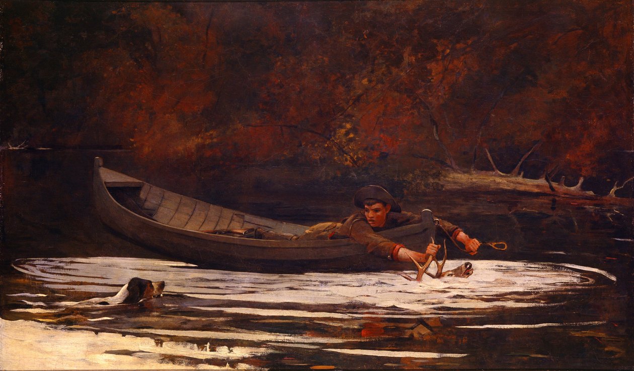 Koira ja metsästäjä tekijältä Winslow Homer