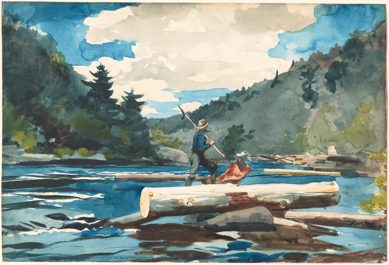 Hudson-joki, puunkorjuu tekijältä Winslow Homer