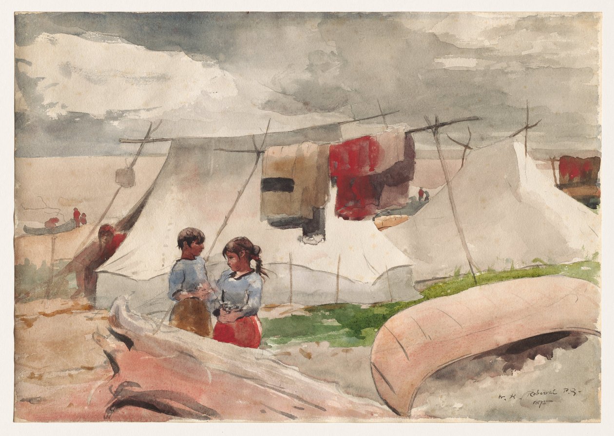 Indian Camp, Roberval, P.Q. tekijältä Winslow Homer