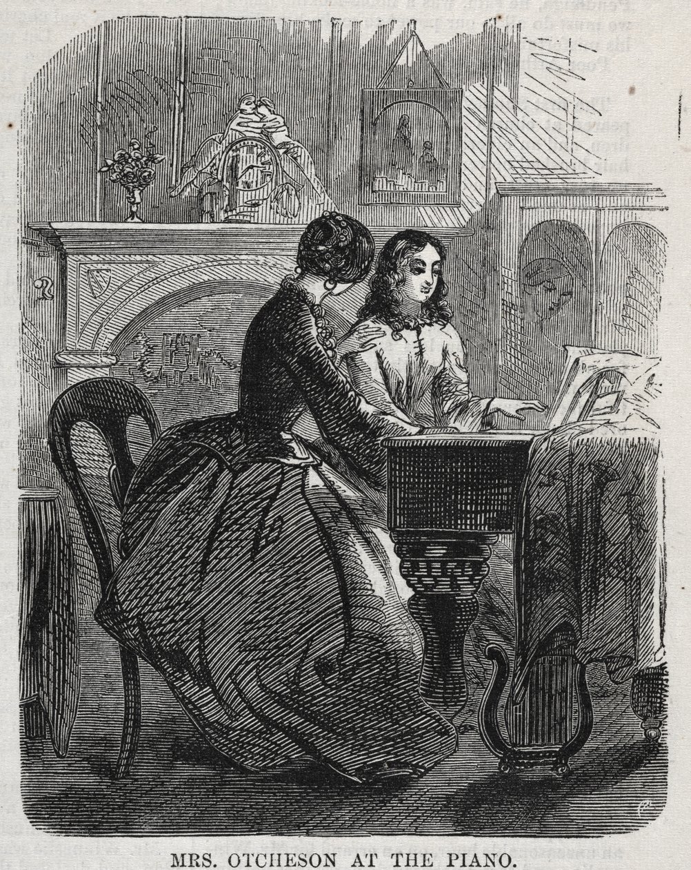 Rouva Otcheson pianon ääressä, 1860. tekijältä Winslow Homer