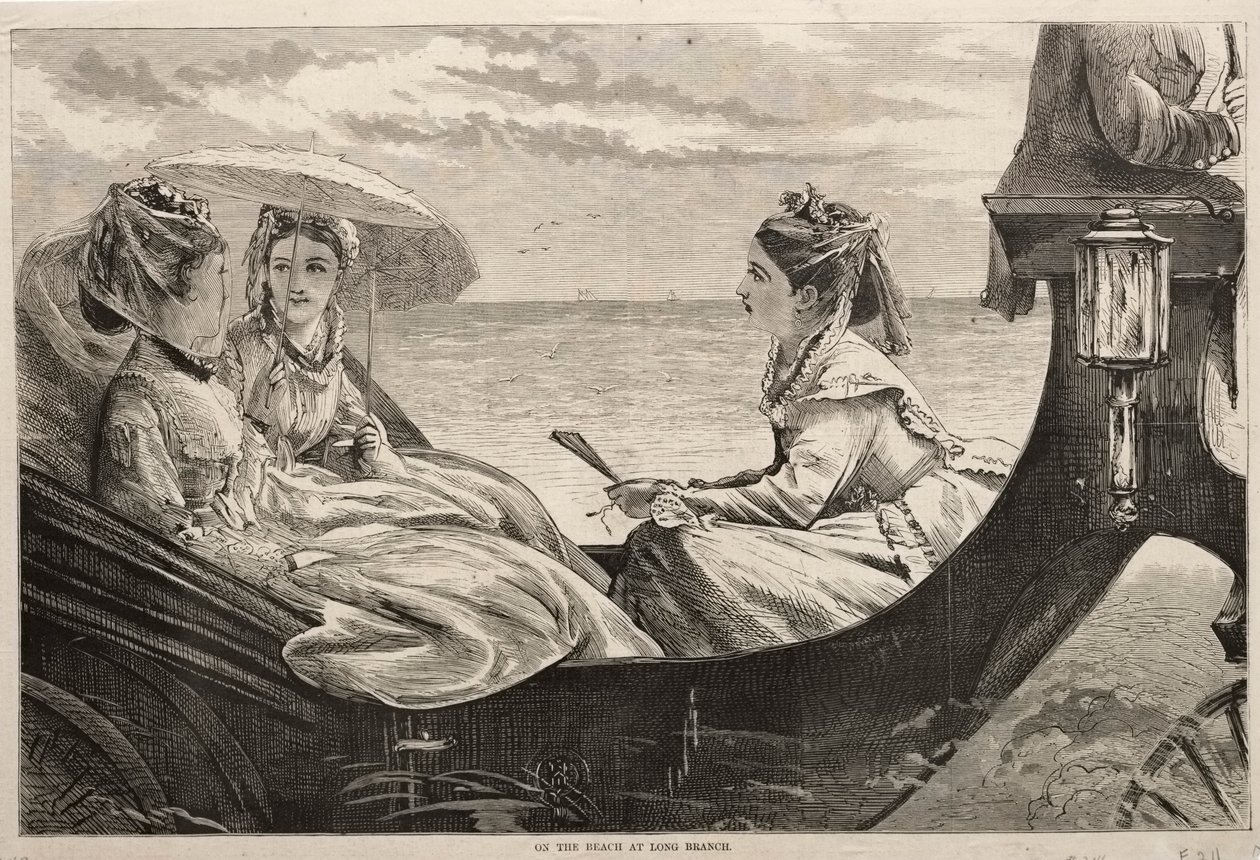 Rannalla Long Branchissa, 1870. tekijältä Winslow Homer