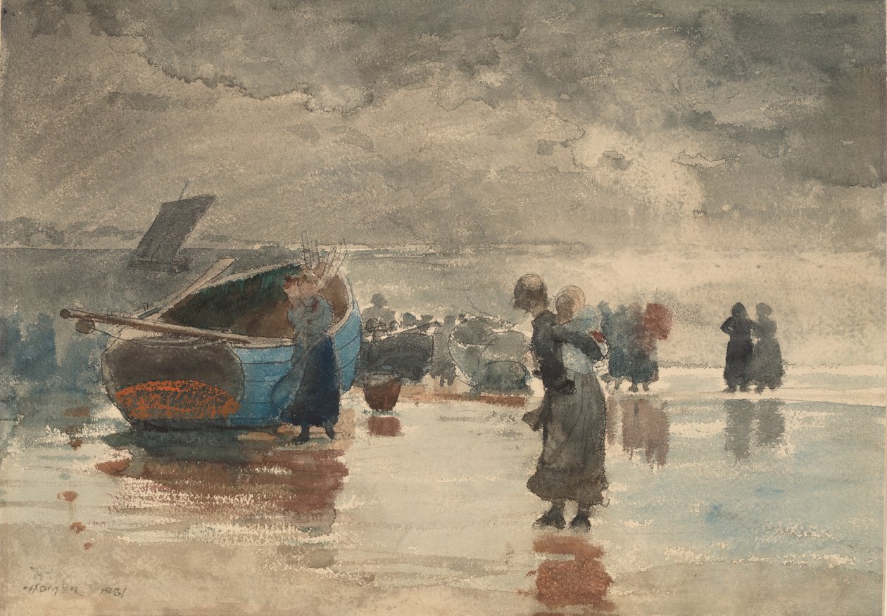 Hiekoilla, 1881. tekijältä Winslow Homer