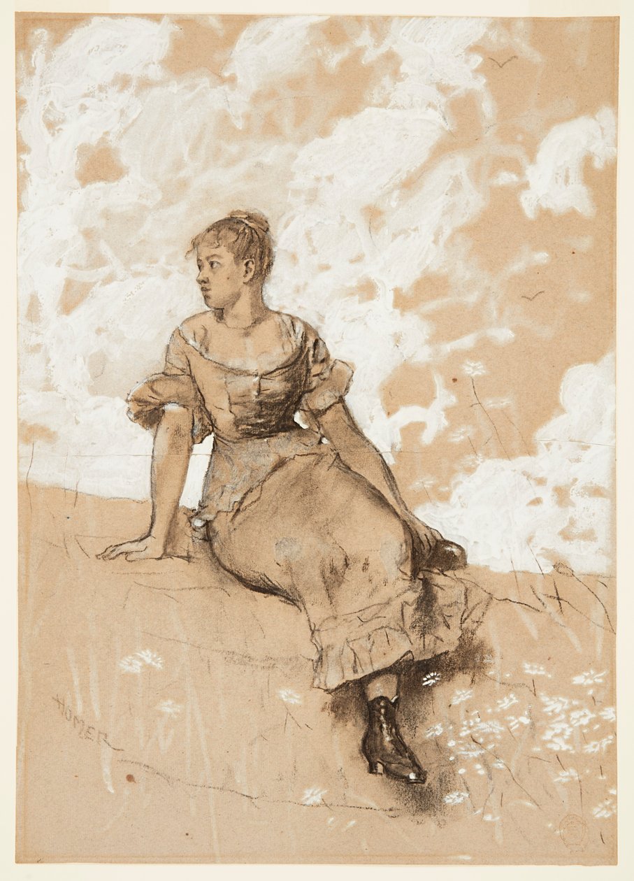 Istuva tyttö tekijältä Winslow Homer