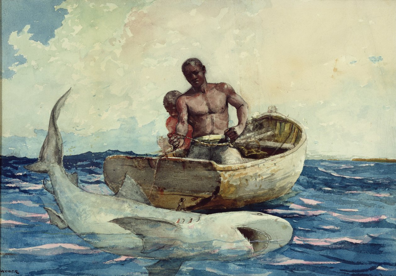 Hain kalastus, 1885 tekijältä Winslow Homer