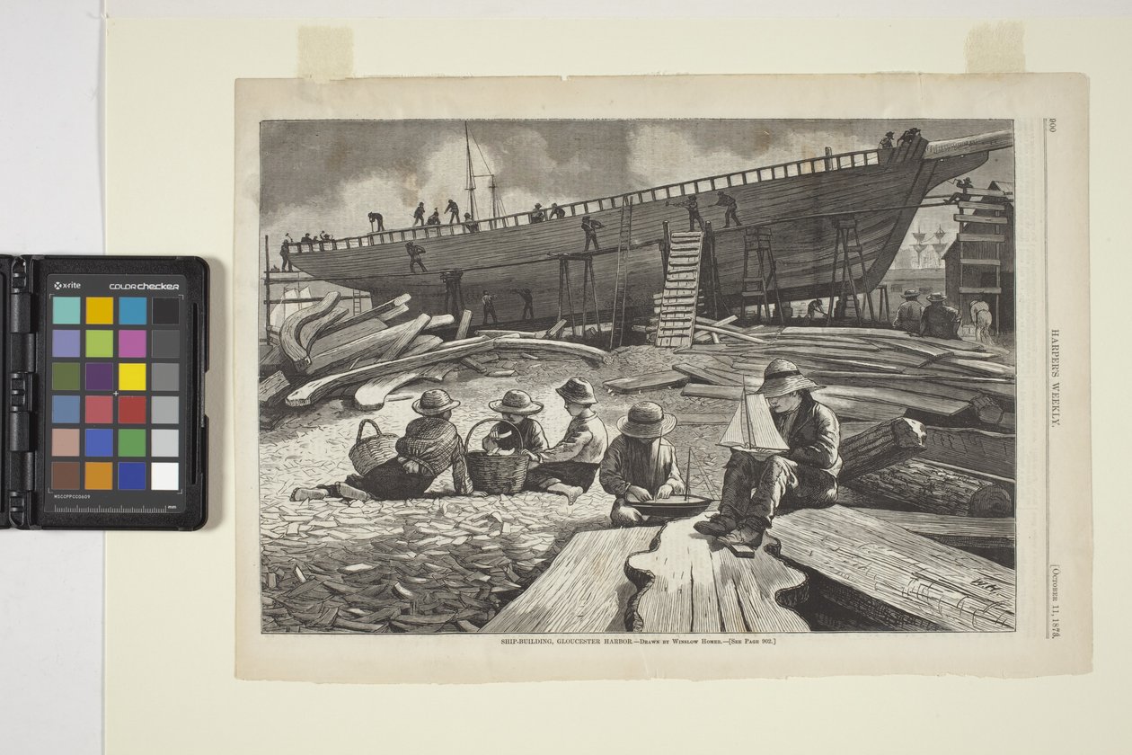 Laivanrakennus, Gloucesterin satama (muste) tekijältä Winslow Homer