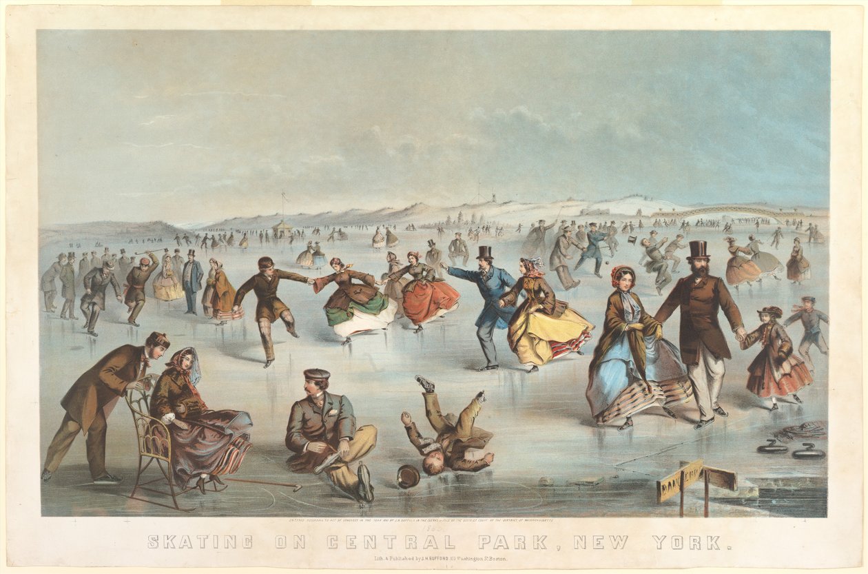 Luistelu Central Parkissa, New Yorkissa tekijältä Winslow Homer
