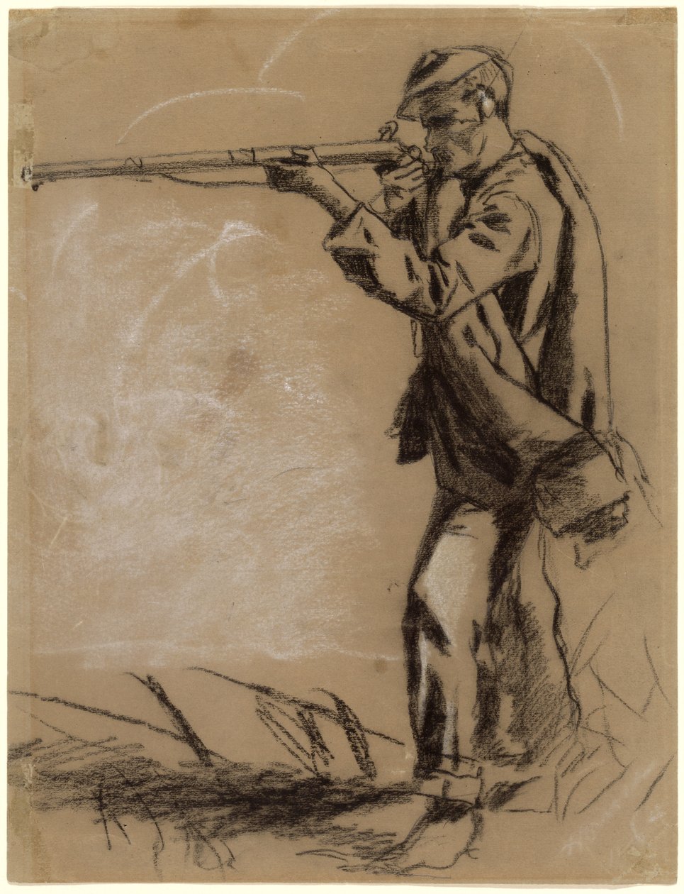 Sotilas tavoittelee [recto] tekijältä Winslow Homer