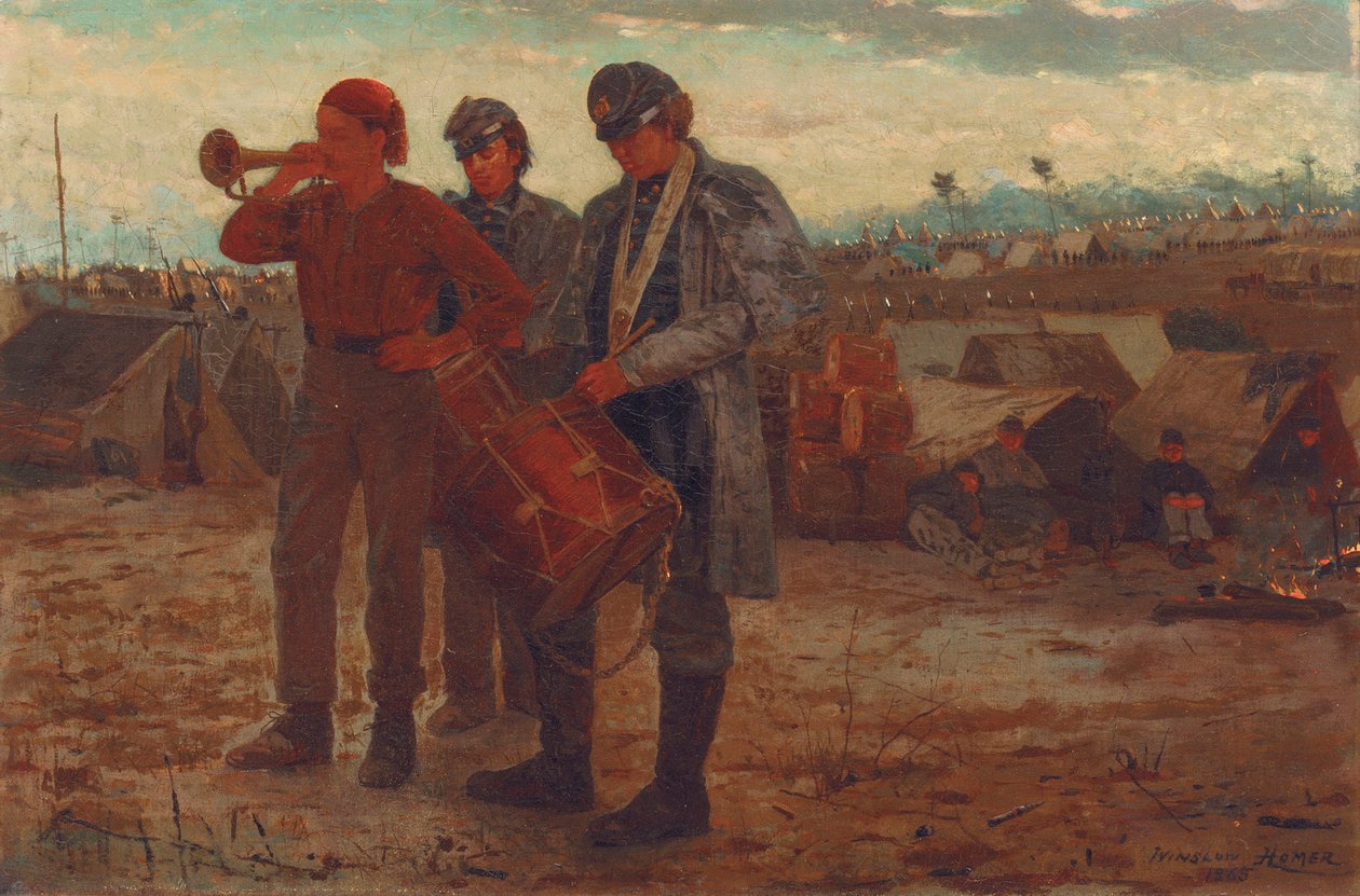Kuulostava Reveille, 1865 tekijältä Winslow Homer