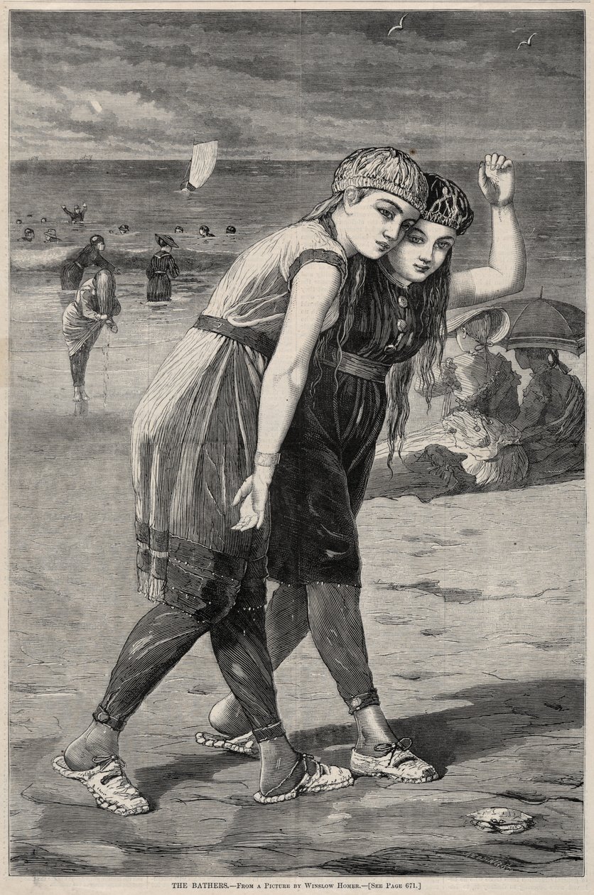 Uimarit, 1873. tekijältä Winslow Homer