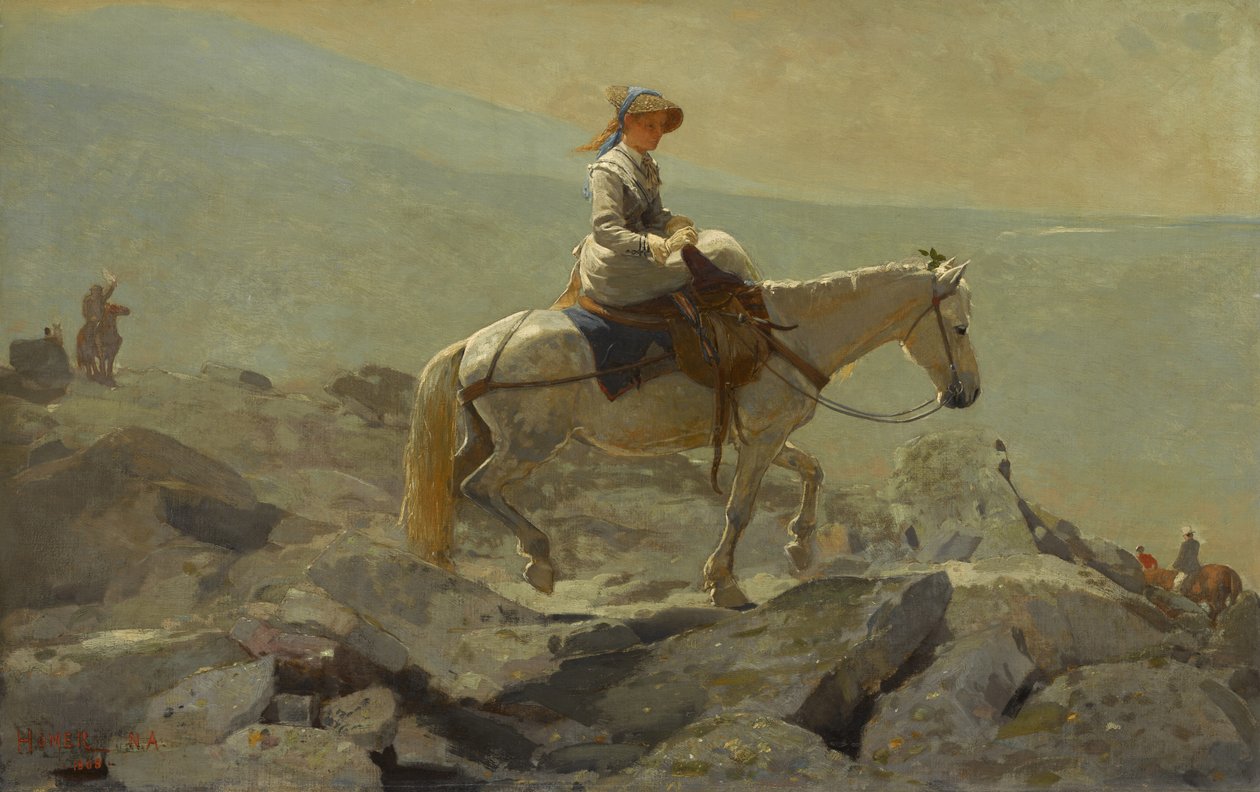 The Bridle Path, White Mountains, 1868 tekijältä Winslow Homer