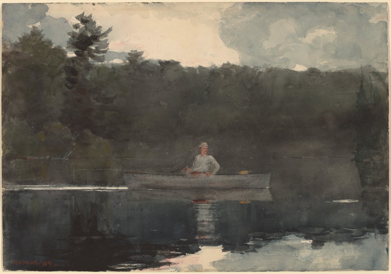 Yksinäinen kalastaja, 1889. tekijältä Winslow Homer