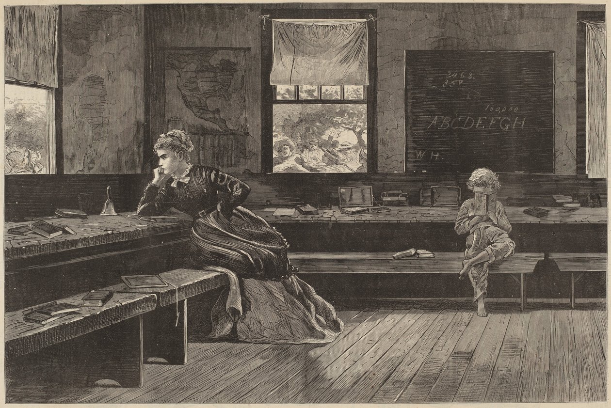 The Noon Recess, julkaistu 1873. tekijältä Winslow Homer
