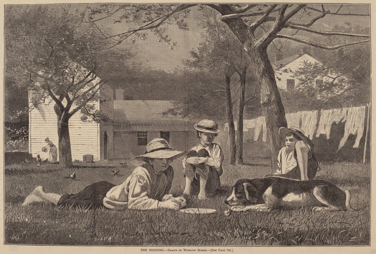 The Nooning, julkaistu 1873. tekijältä Winslow Homer