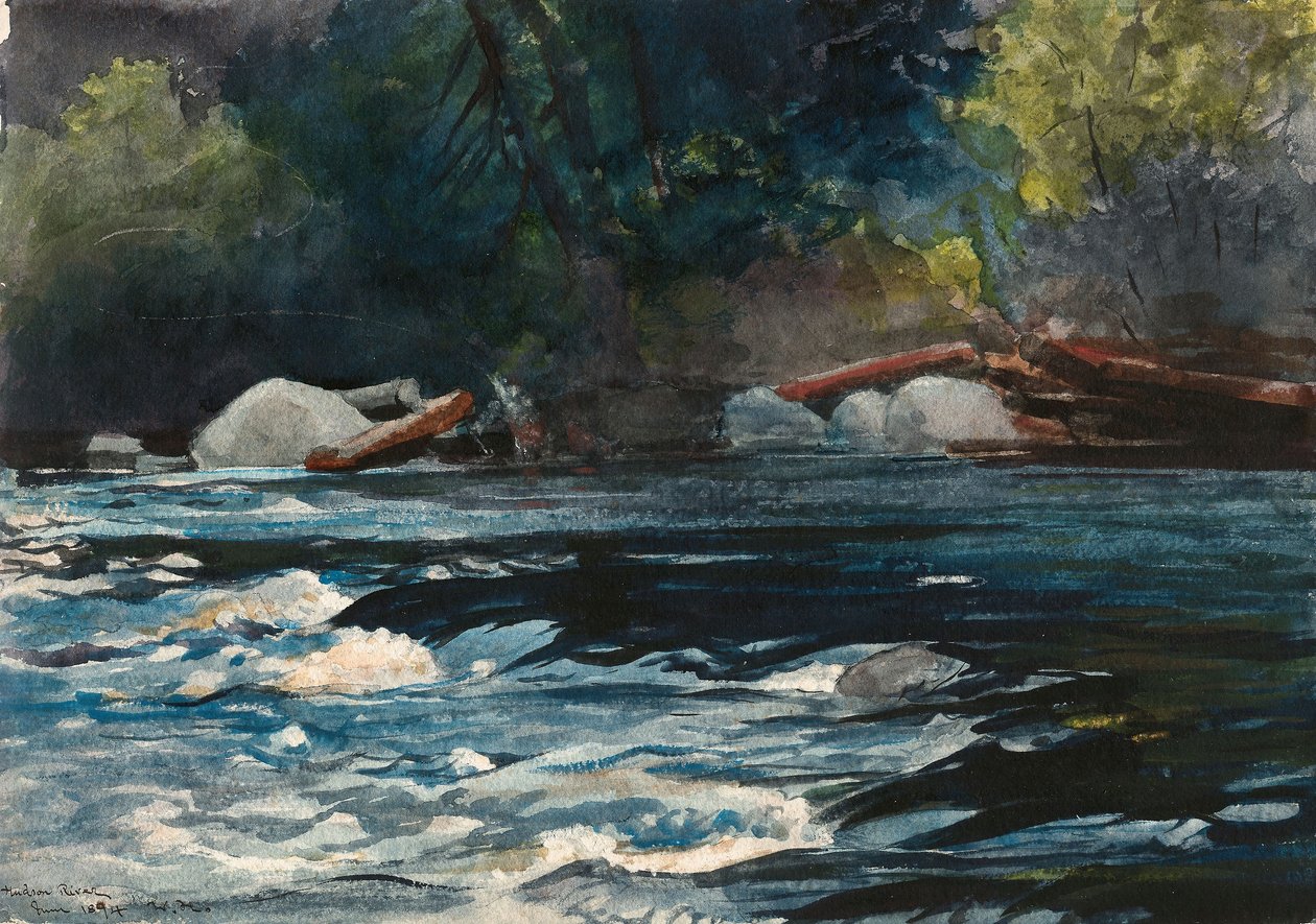 Rapids, Hudson River, Adirondacks tekijältä Winslow Homer