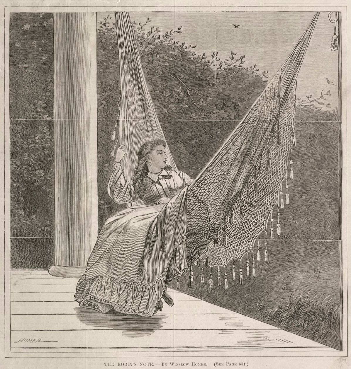 The Robins Note, 1870. tekijältä Winslow Homer