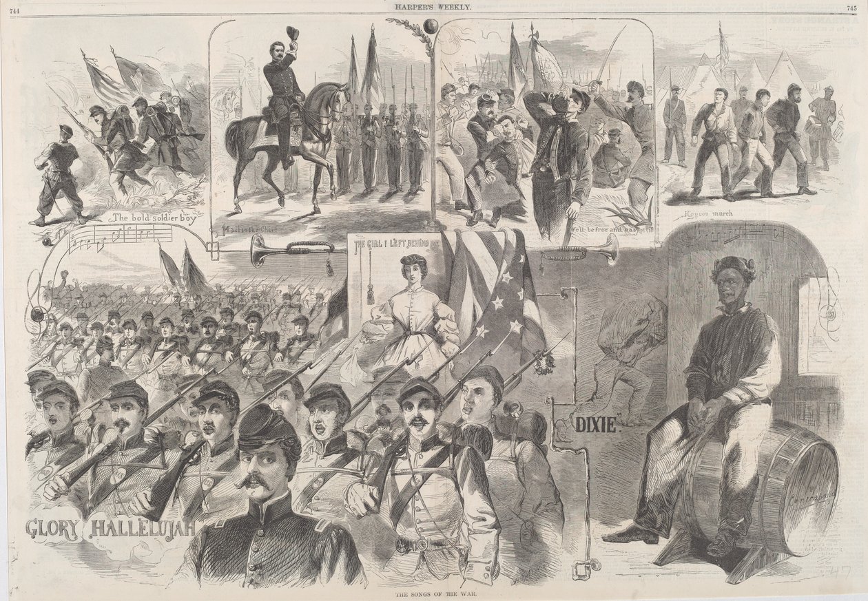 The Songs of War, julkaistu 1861. tekijältä Winslow Homer
