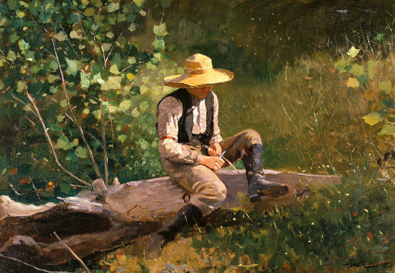 Puukotus Poika tekijältä Winslow Homer