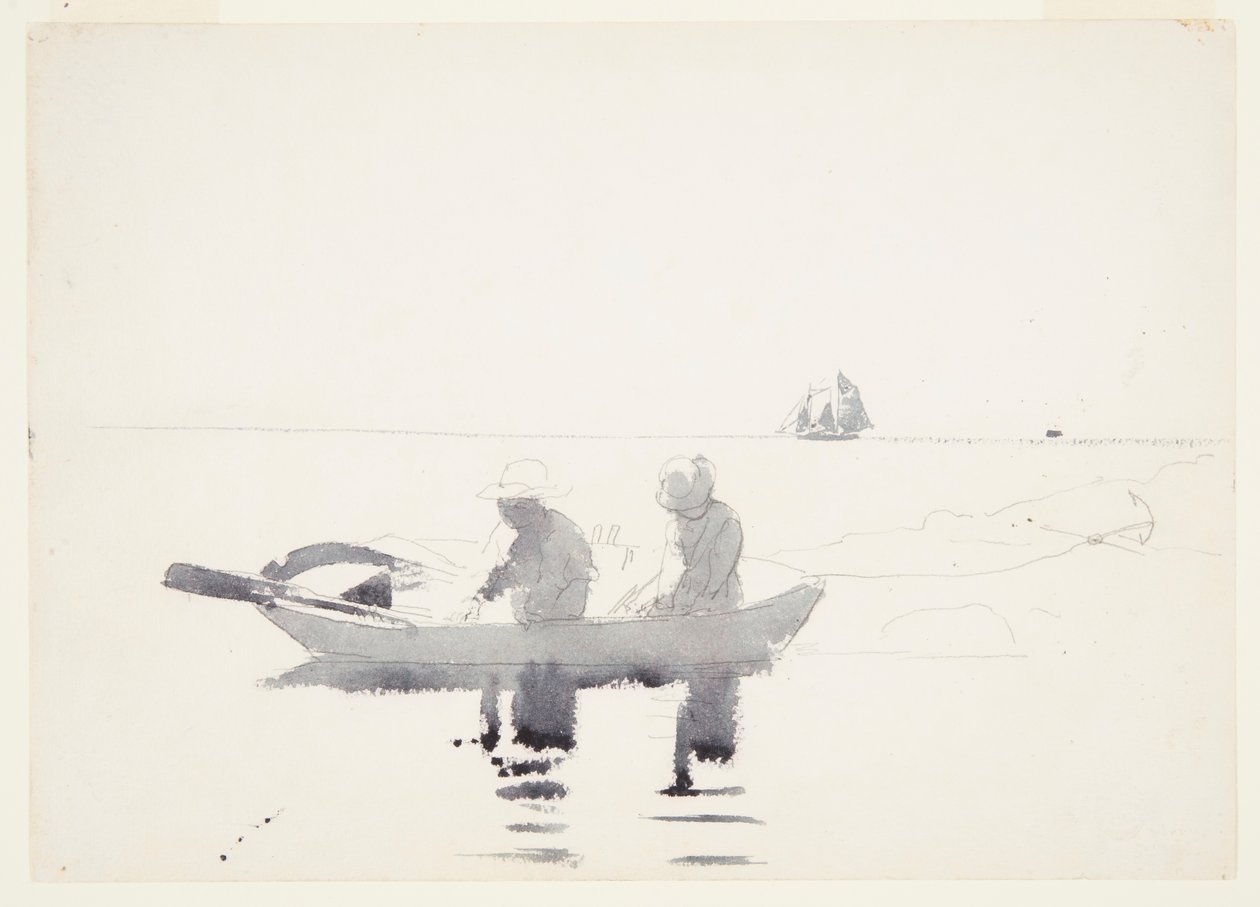 Kaksi hahmoa soutuveneessä tekijältä Winslow Homer