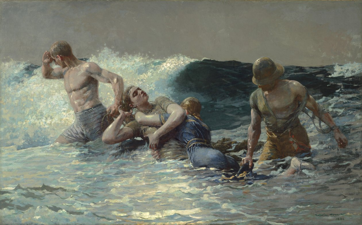 Undertow, 1886 tekijältä Winslow Homer
