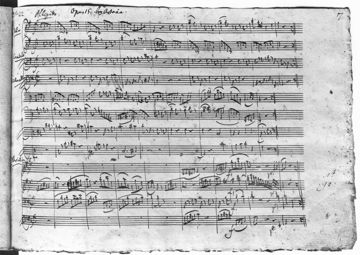Trio G-duuri viululle, cembalolle ja violonsellolle (K 496) 1786 (13. sivu) tekijältä Wolfgang Amadeus Mozart