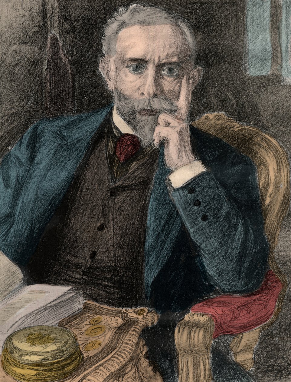 Muotokuva Paul Cambonista (1843-1924), Ranskan Britannian-suurlähettilästä (1898-1920). tekijältä Woodbine K. Hinchliff