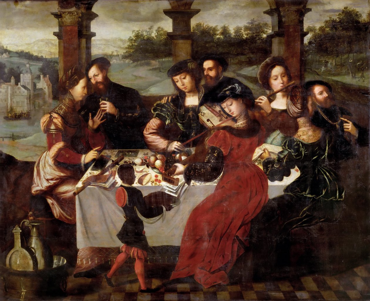 Das Konzert ja Essen tekijältä Workshop of Ambrosius Benson