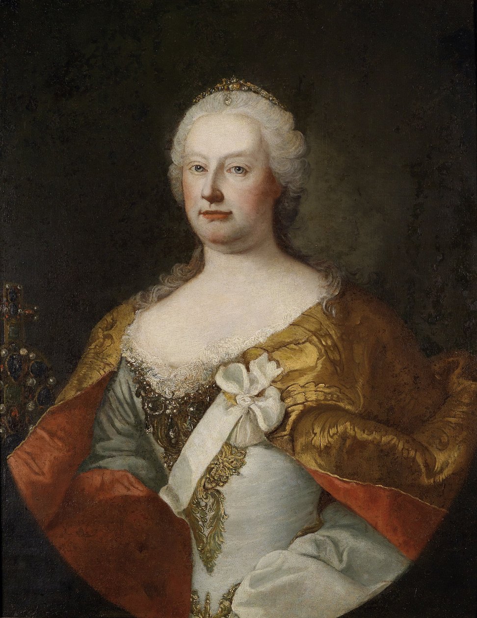 Maria Theresian muotokuva (1717-1780) tekijältä Workshop of Martin van Meytens
