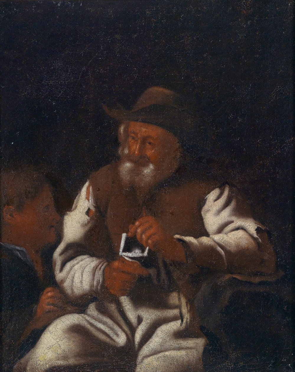 Ein strickender alter Mann tekijältä Workshop of Michiel Sweerts