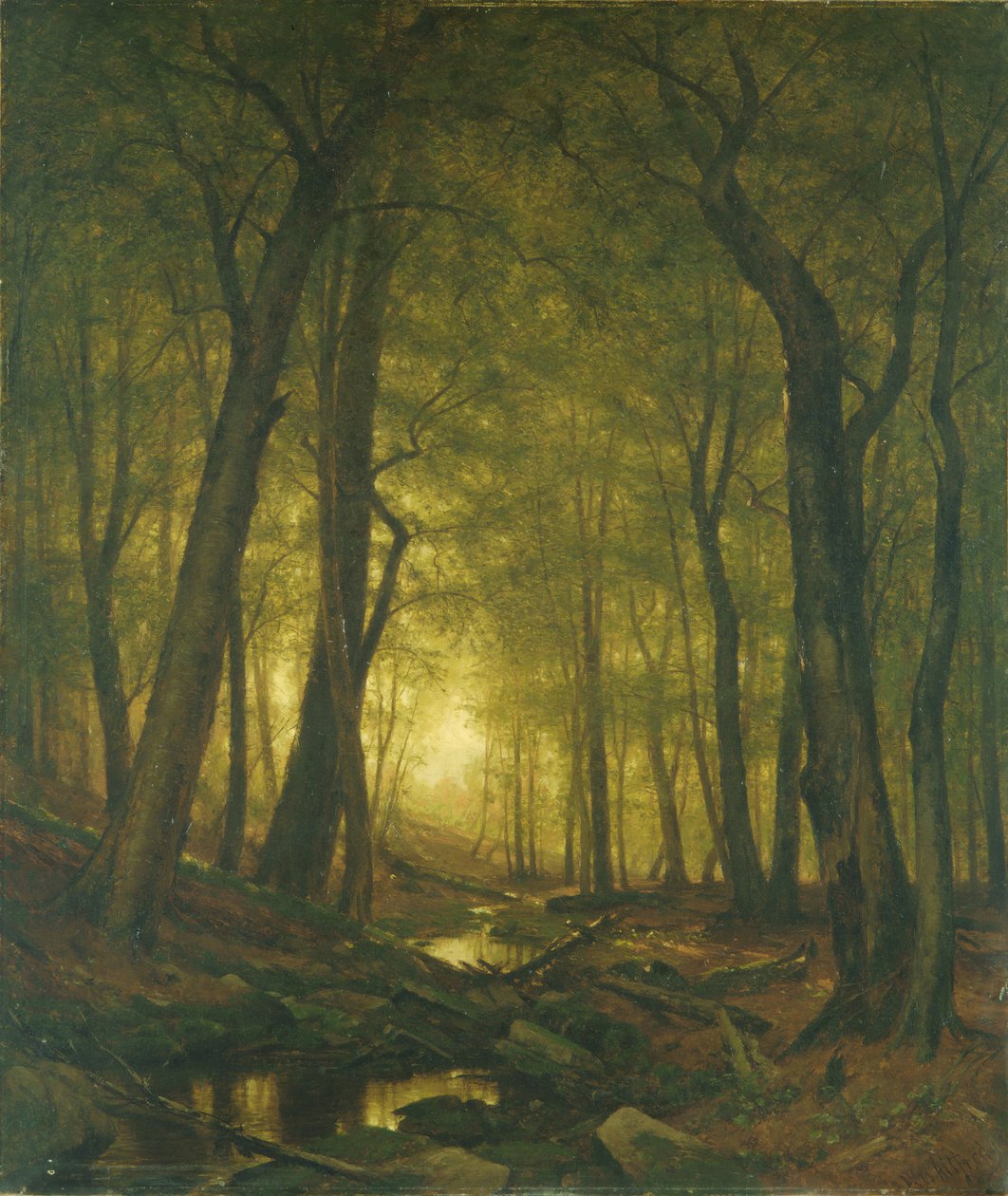 Ilta metsässä, 1876. tekijältä Worthington Whittredge
