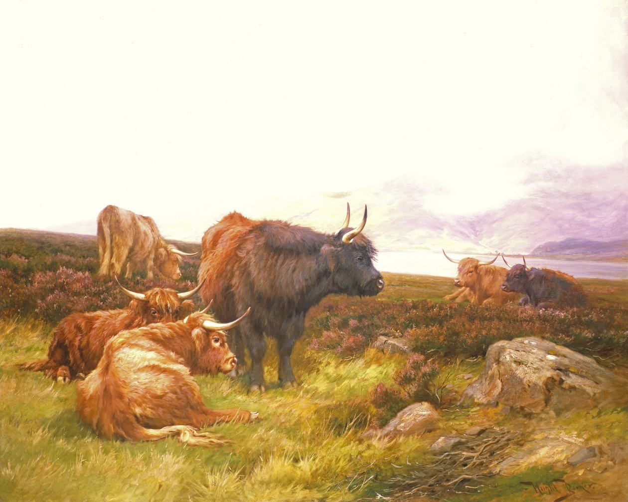 Highlanders by a Loch tekijältä Wright Barker