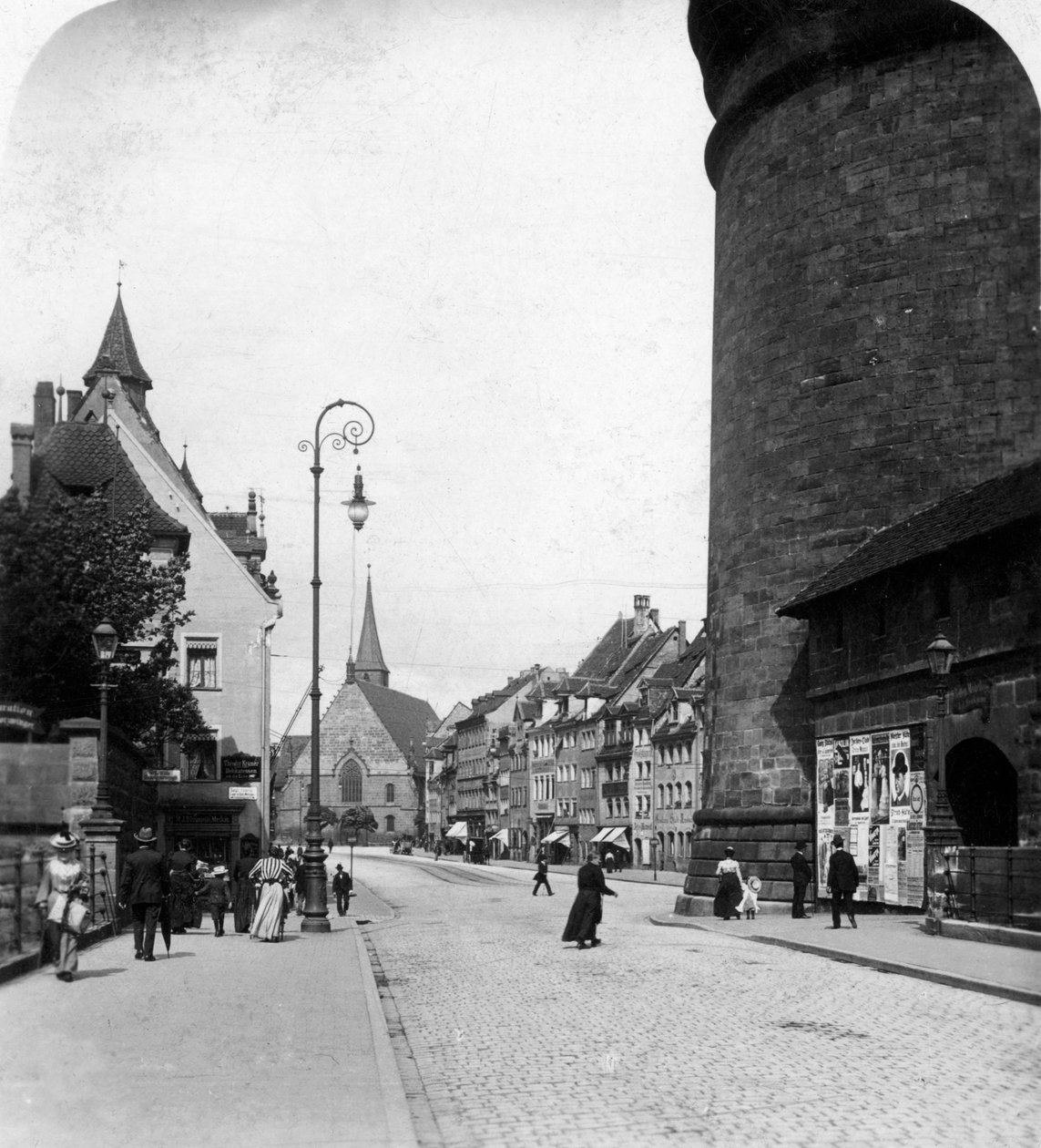 Strassenkarte, Nürnberg, Baijeri, Saksa, 1900-luku. tekijältä Wurthle and Sons