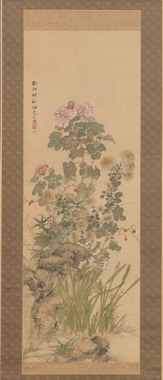 Syksyn kukat, 1843. tekijältä Yamamoto Baiitsu