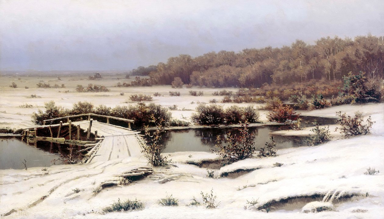 Early Snow, 1883. tekijältä Yefim Yefimovich Volkov