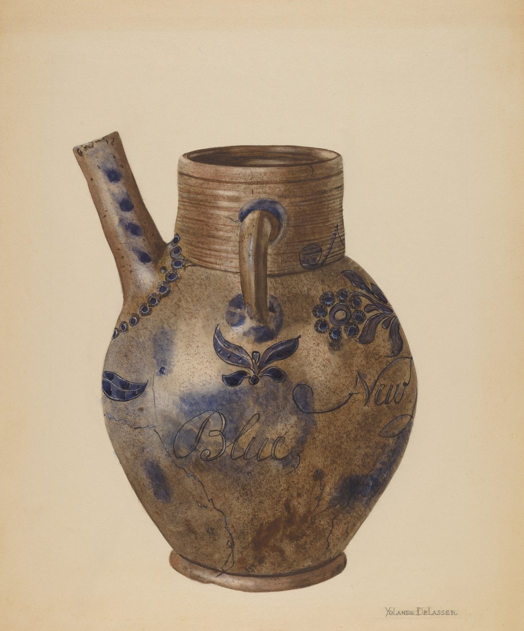 Vesikannu, c. 1936. tekijältä Yolande Delasser